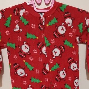 Christmas boys one piece footies pajama size 4t